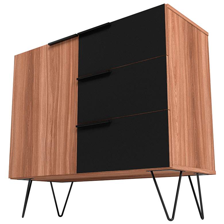 Image 6 Beekman 35 1/2" Wide Brown Black Wood Modern 3-Drawer Dresser more views