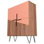 Beekman 35 1/2" Wide Brown Pink Wood 4-Door Low Cabinet