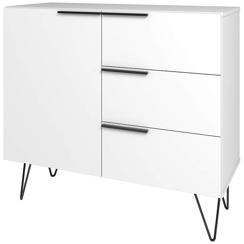 Image 2 Beekman 35 1/2 inch Wide White Wood 3-Drawer Dresser
