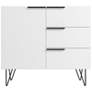 Beekman 35 1/2" Wide White Wood 3-Drawer Dresser