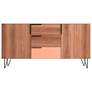 Beekman 63" Wide Brown Pink Wood 3-Drawer Sideboard