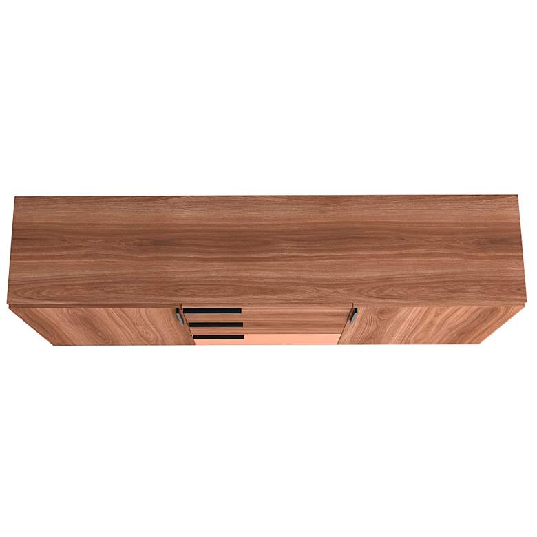 Image 7 Beekman 63" Wide Brown Pink Wood 3-Drawer Sideboard more views