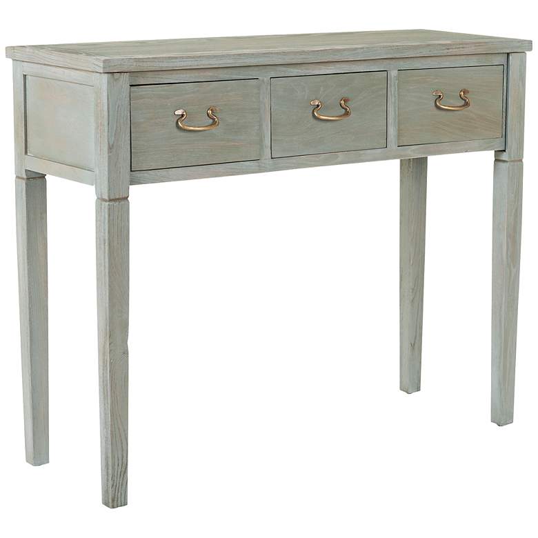 Image 1 Beeson White Washed 3-Drawer Console Table