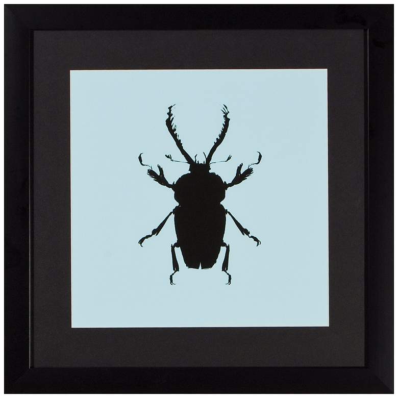 Image 1 Beetle 18 inch Square Framed Silhouette Wall Art
