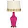 Beetroot Purple Anya Table Lamp with Flower Applique Trim