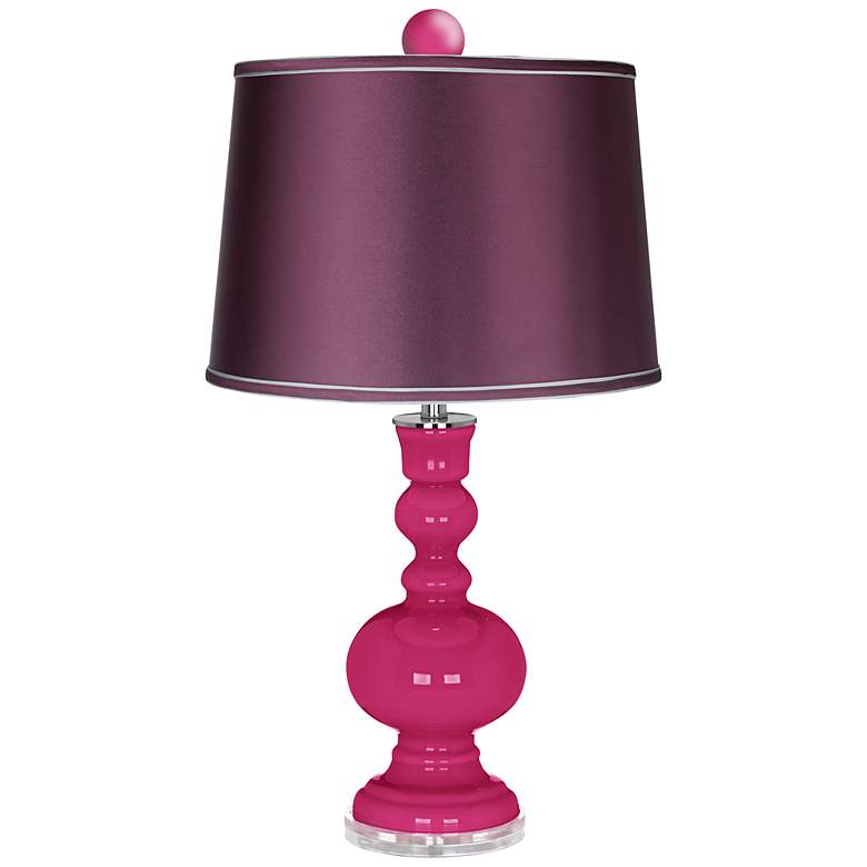 Image 1 Beetroot Purple Apothecary Lamp-Finial and Eggplant Shade