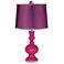 Beetroot Purple Apothecary Lamp-Finial and Satin Plum Shade