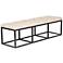Beford Cream Linen Tufted Bench