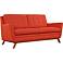 Beguile 71 1/2" Wide Atomic Red Fabric Tufted Loveseat