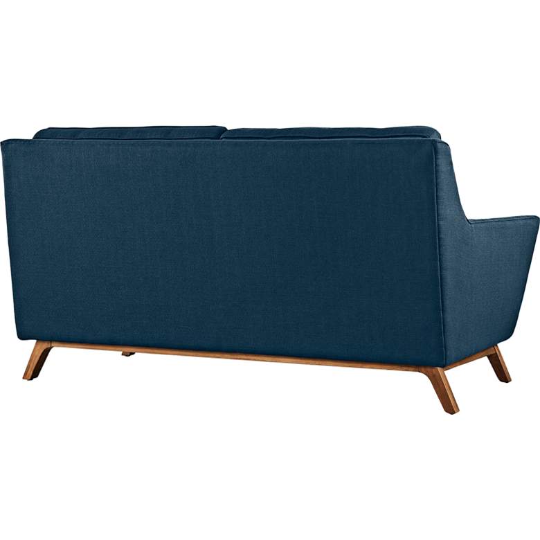 Image 4 Beguile 71 1/2" Wide Azure Fabric Tufted Loveseat more views