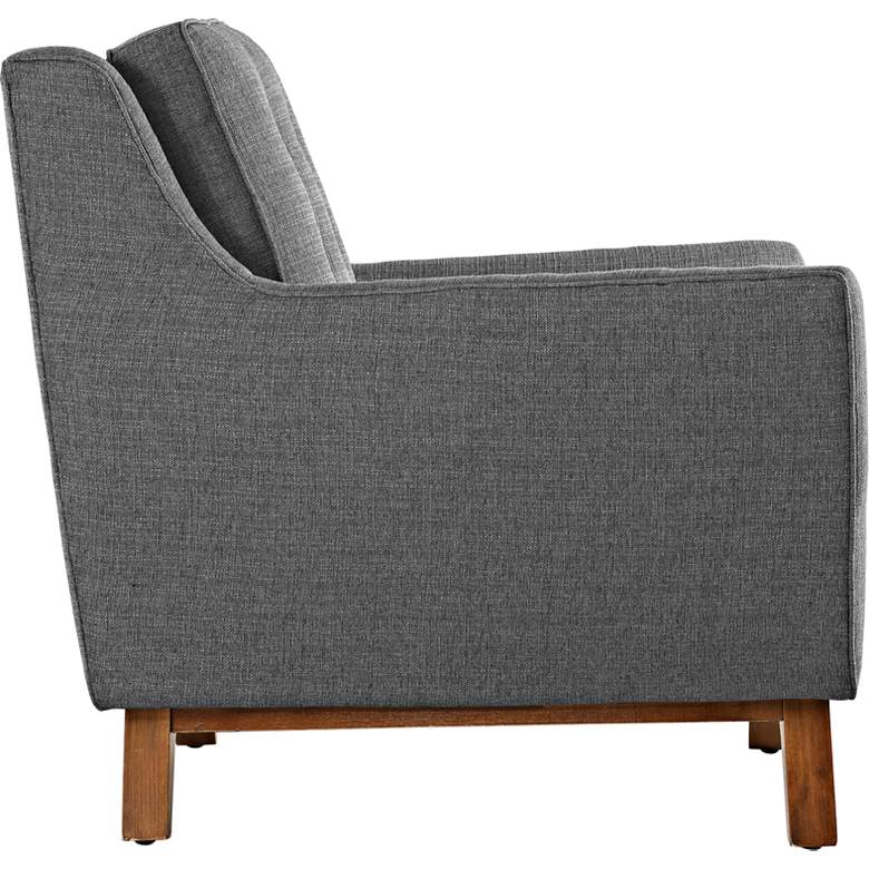 Image 4 Beguile 71 1/2" Wide Gray Fabric Tufted Loveseat more views