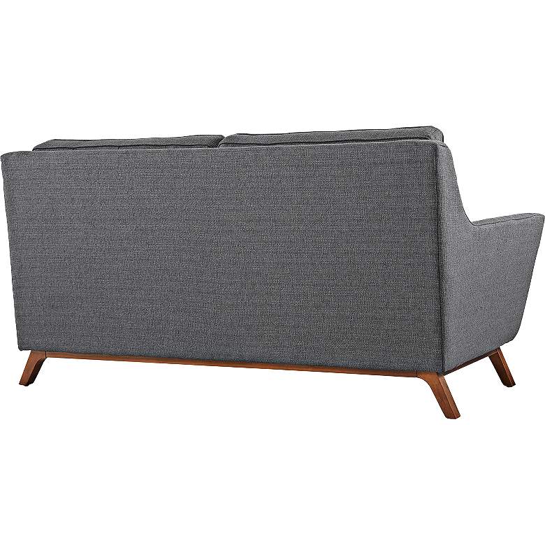 Image 5 Beguile 71 1/2" Wide Gray Fabric Tufted Loveseat more views
