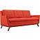Beguile Atomic Red 83 1/2" Wide Fabric Tufted Sofa