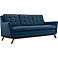 Beguile Azure 83 1/2" Wide Fabric Tufted Sofa