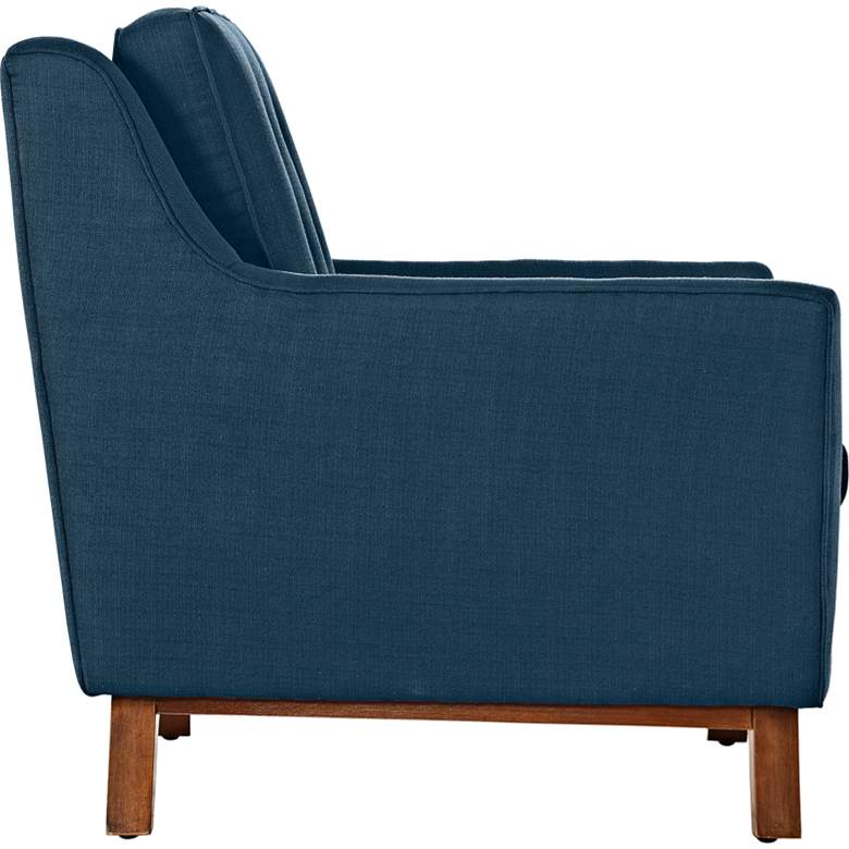 Image 3 Beguile Blue Azure Fabric Tufted Armchair more views
