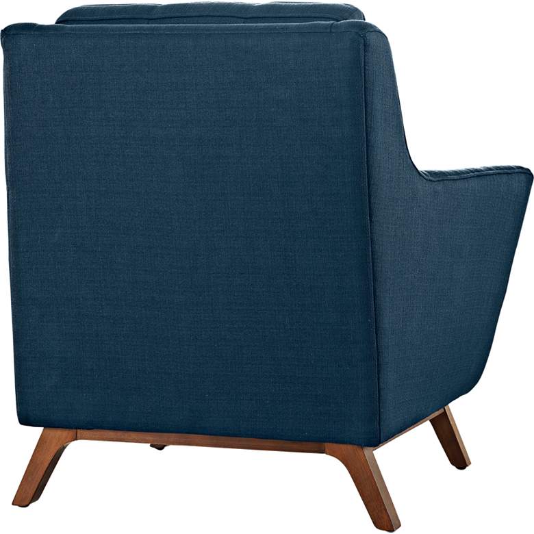 Image 4 Beguile Blue Azure Fabric Tufted Armchair more views