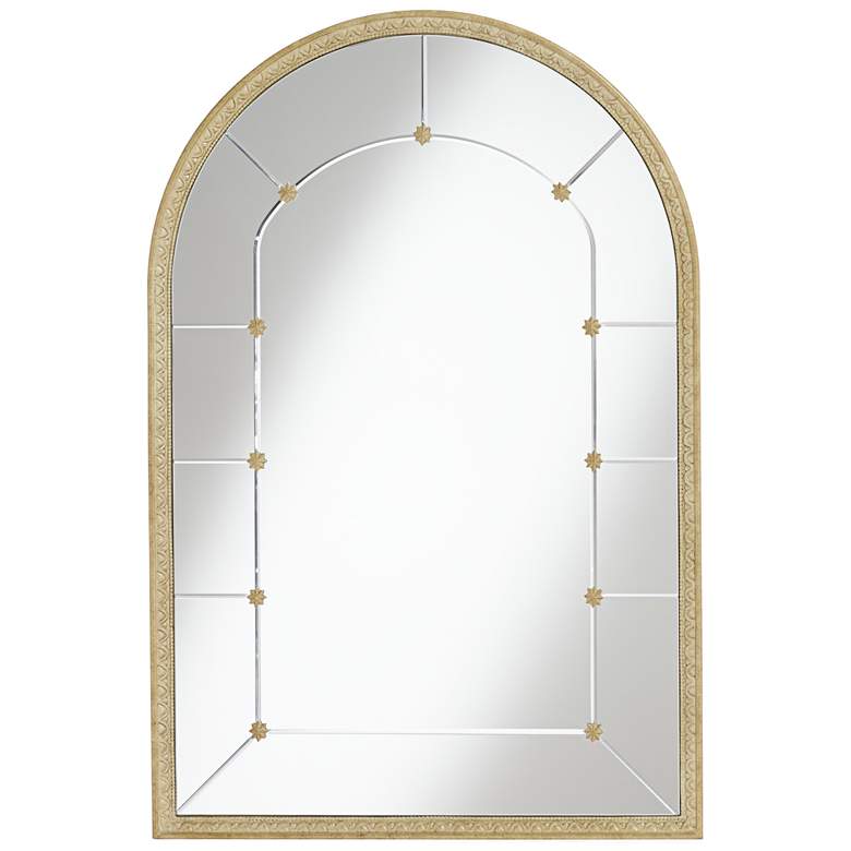 Image 1 Beige Accent 28 1/4 inch x 42 1/4 inch Arched Mirror