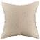 Beige and Silver Sequin 18" Square Throw Pillow