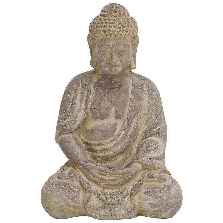Image 1 Beige Ceramic Bohemian Sculpture, 8" x 7" x 12"