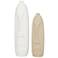 Beige Ceramic Contemporary Vase, S/2 19", 15"H