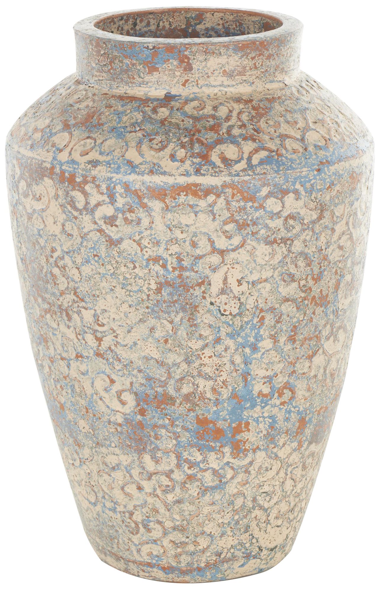 Image 2 Beige Ceramic Farmhouse Vase, 10" x 10" x 16"
