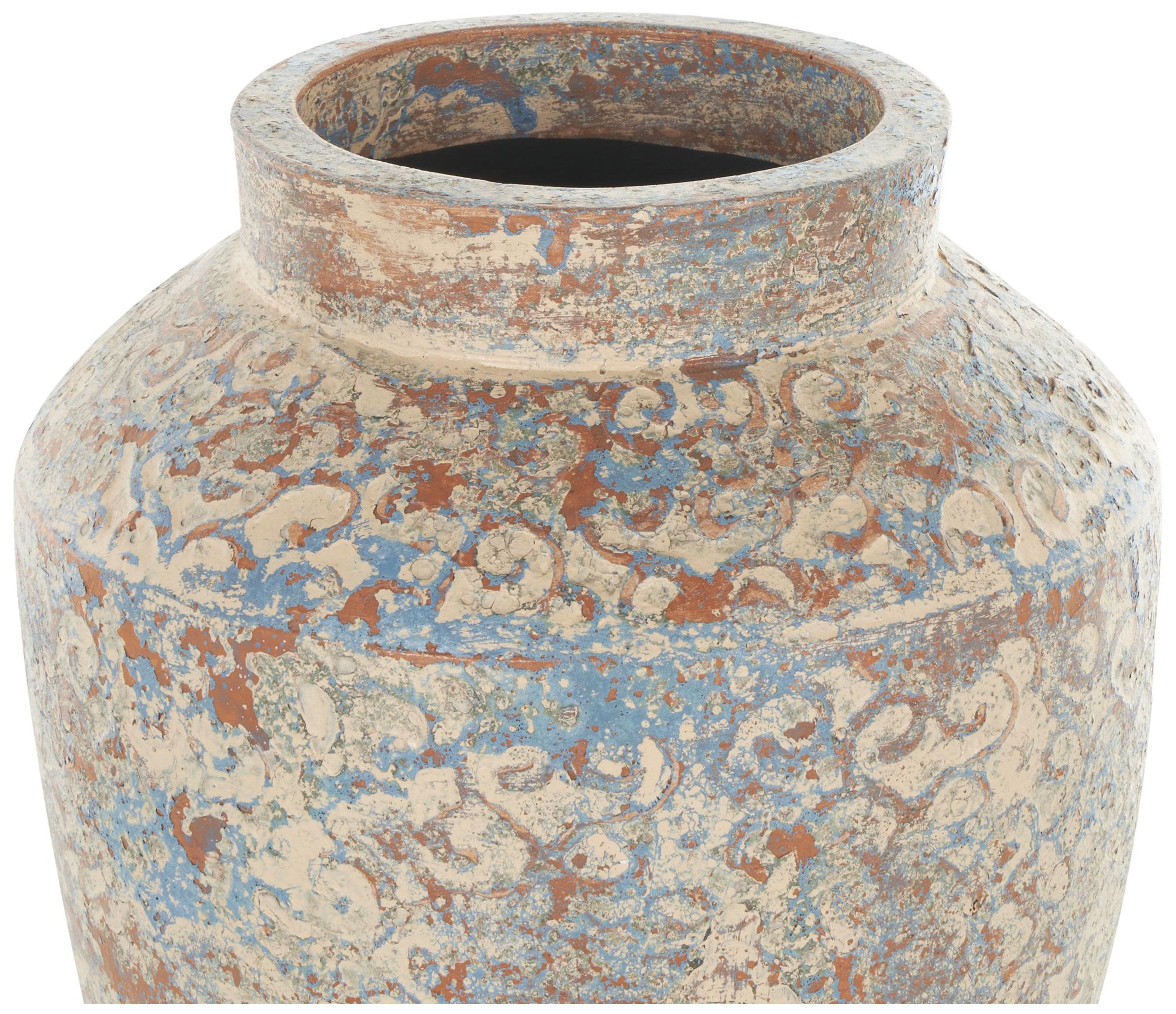 Image 3 Beige Ceramic Farmhouse Vase, 10" x 10" x 16" more views