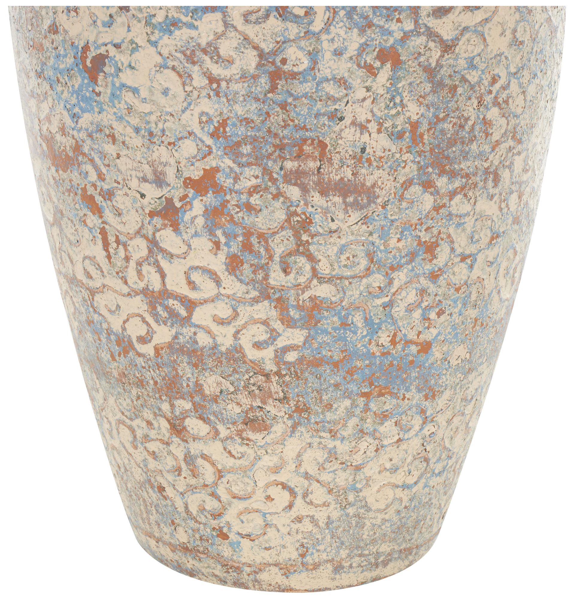 Image 4 Beige Ceramic Farmhouse Vase, 10" x 10" x 16" more views