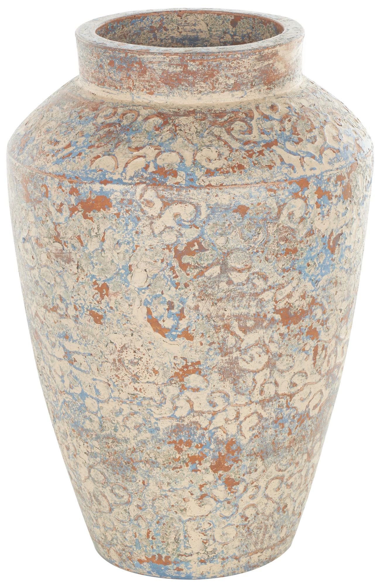 Image 5 Beige Ceramic Farmhouse Vase, 10" x 10" x 16" more views