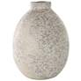 2_Beige Ceramic Farmhouse Vase, 11" x 11" x 14"