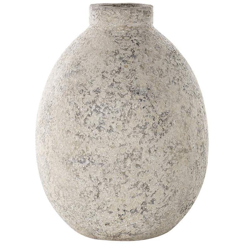 Image 5 Beige Ceramic Farmhouse Vase, 11" x 11" x 14" more views