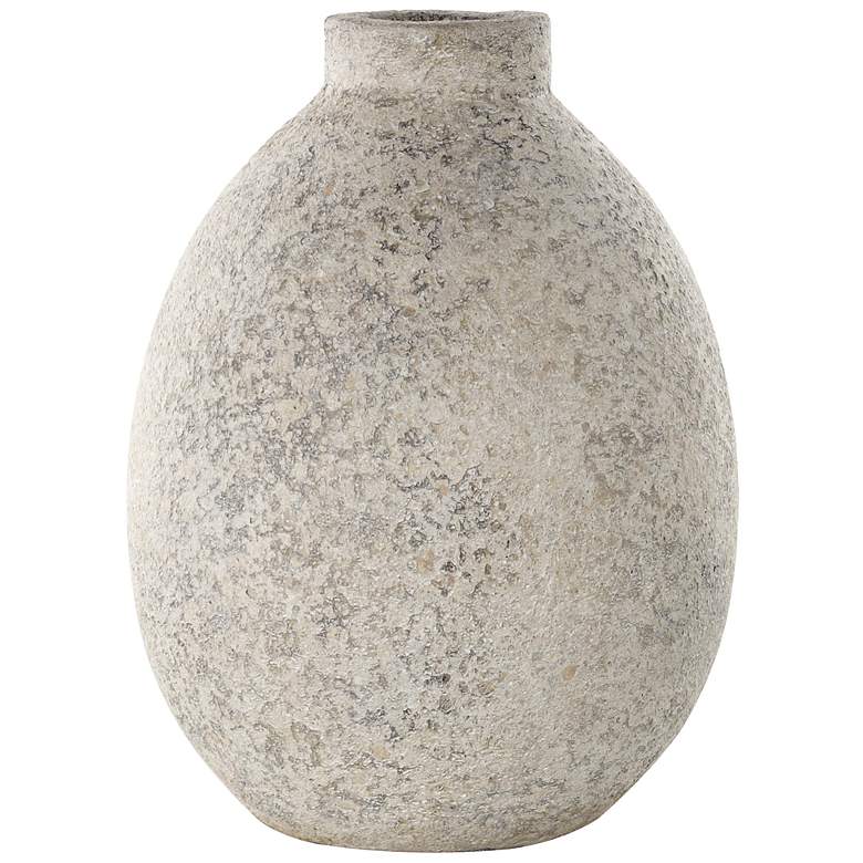 Image 6 Beige Ceramic Farmhouse Vase, 11" x 11" x 14" more views