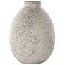 6_Beige Ceramic Farmhouse Vase, 11" x 11" x 14" more views