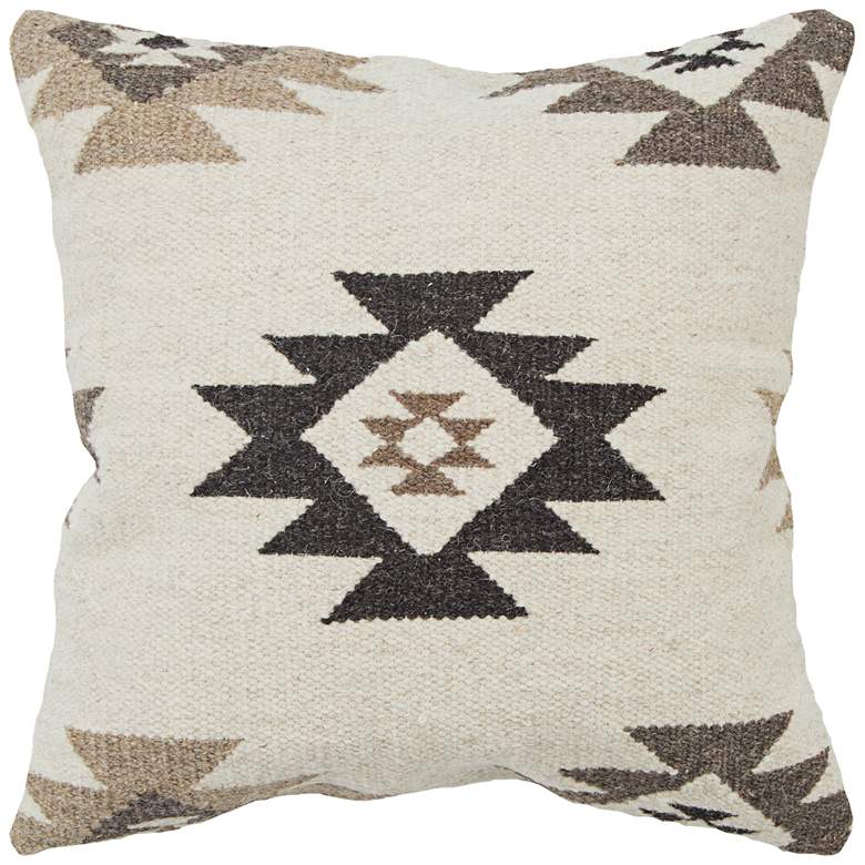 Image 1 Beige Diamond 22" Square Throw Pillow
