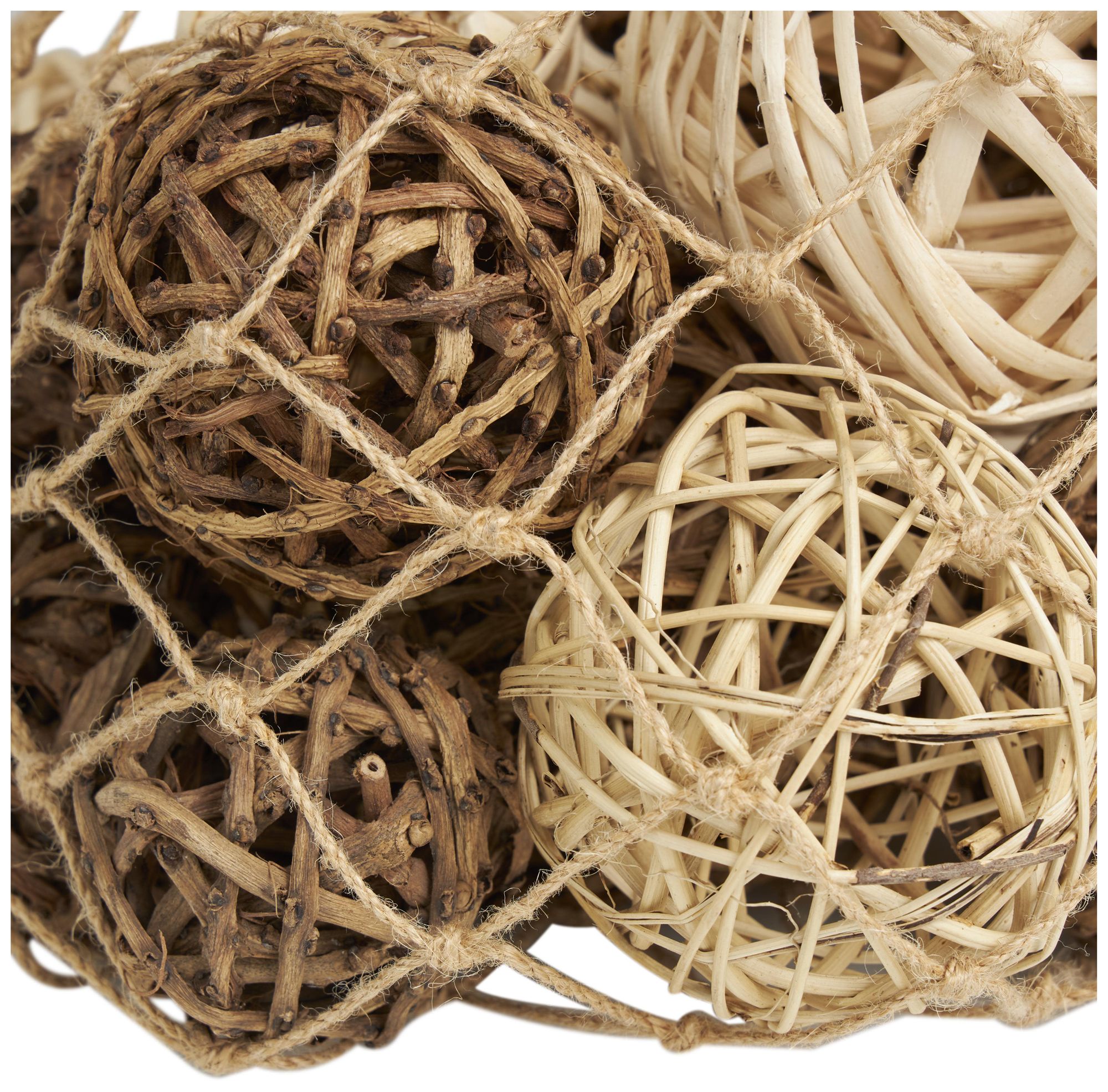 Image 2 Beige Dried Plant Modern Orbs & Vase Filler, 11" x 12" x 10" more views