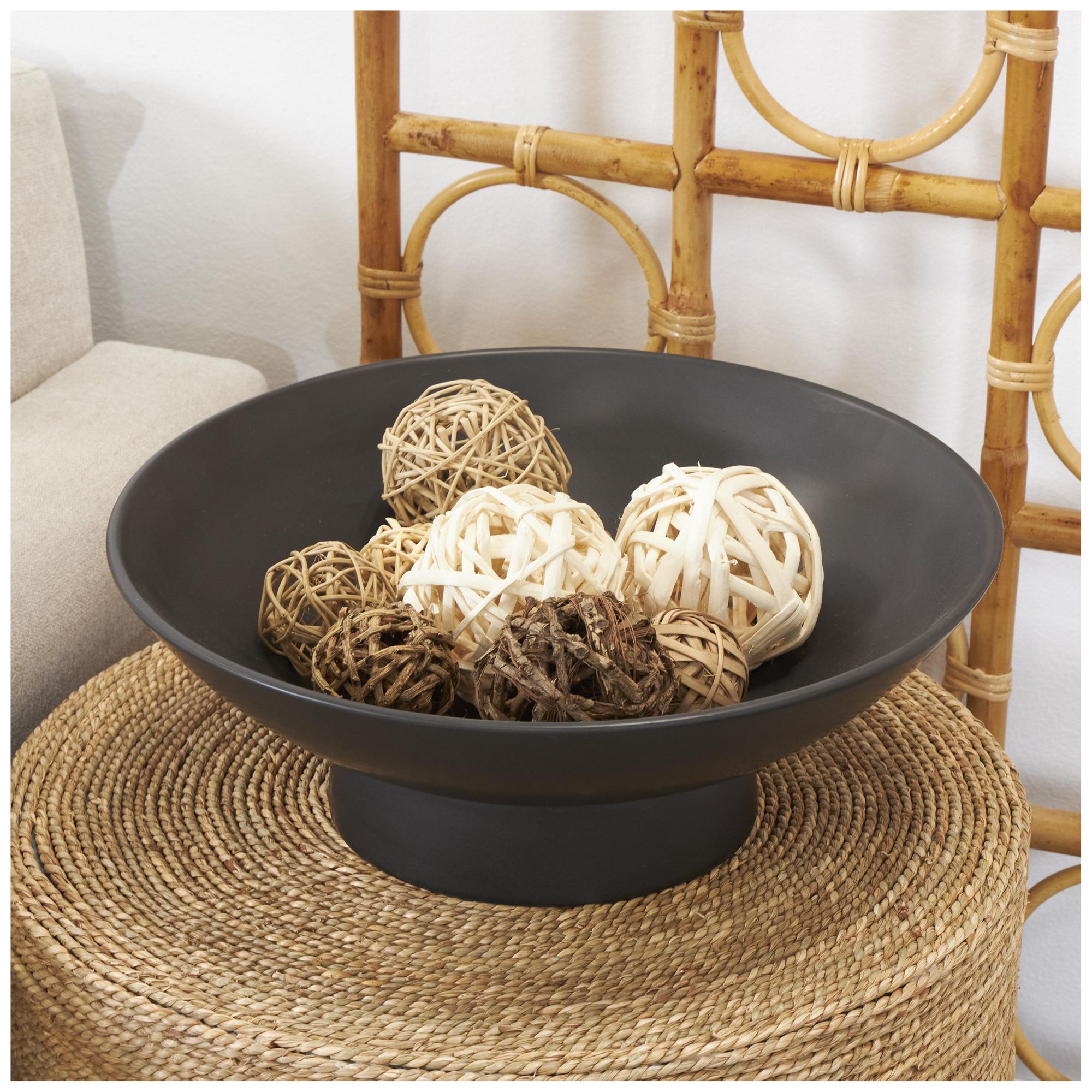 Image 3 Beige Dried Plant Modern Orbs & Vase Filler, 11" x 12" x 10" more views