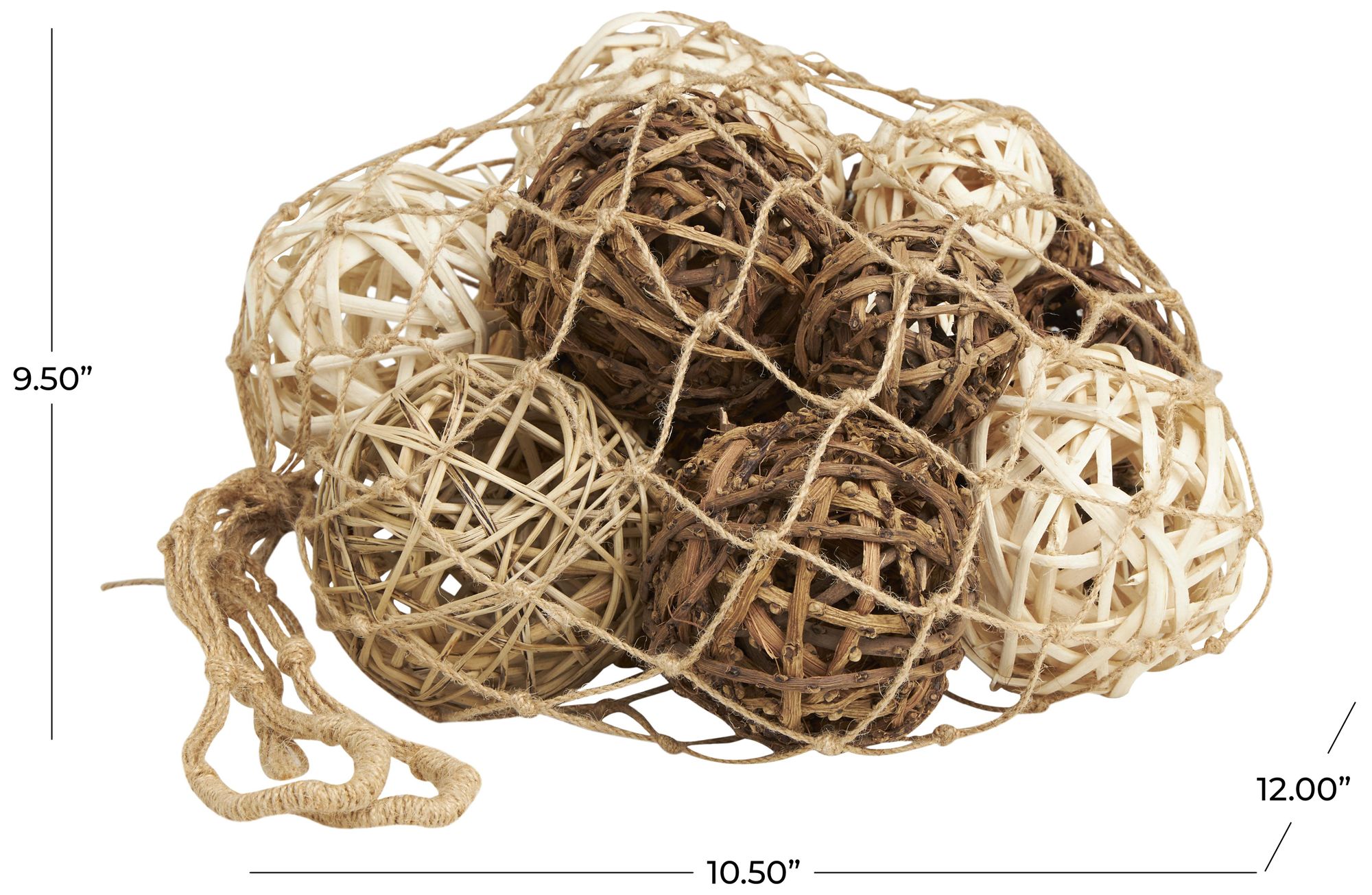 Image 6 Beige Dried Plant Modern Orbs & Vase Filler, 11" x 12" x 10" more views