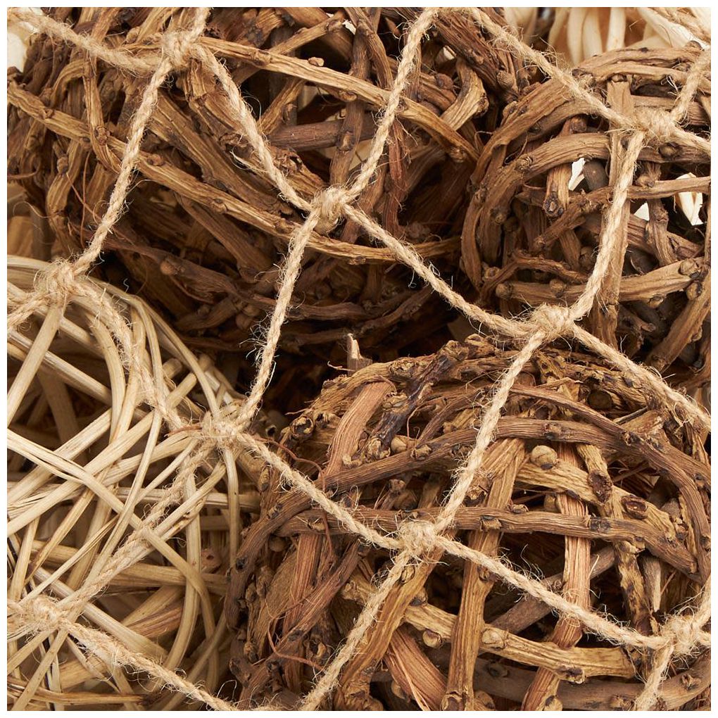 Image 7 Beige Dried Plant Modern Orbs & Vase Filler, 11" x 12" x 10" more views