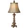 Beige French Candlestick 26" High Table Lamp
