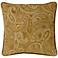 Beige-Gold Paisley 20" Square Pillow