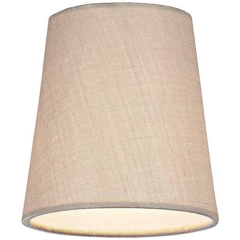 Image 2 Beige Hardback Drum Shade 3x4x4.5 (Clip-On) more views