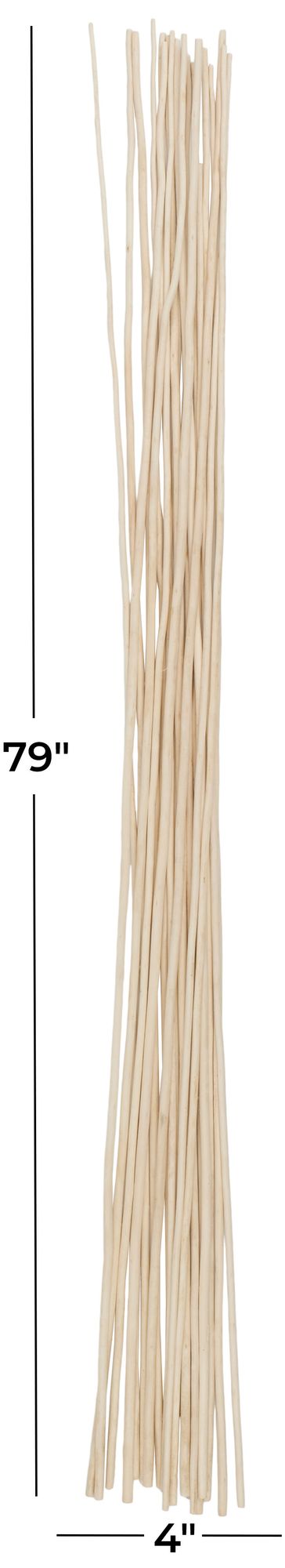 Image 7 Beige Jute Rope Traditional Natural Foliage, S/20 4"W, 79"H more views