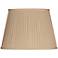 Beige Knife Pleat Oval Linen Shade 10/7x14/10x10 (Spider)