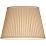 2_Beige Knife Pleat Oval Linen Shade 10/7x14/10x10 (Spider) more views