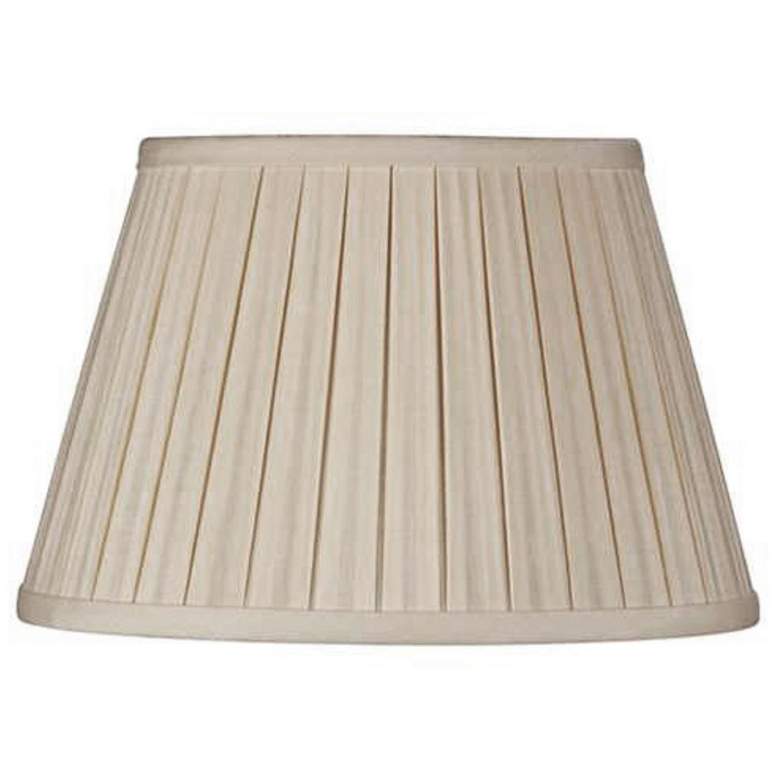 Image 1 Beige Linen Box Pleated Empire Lamp Shade 10x16x10 (Spider)