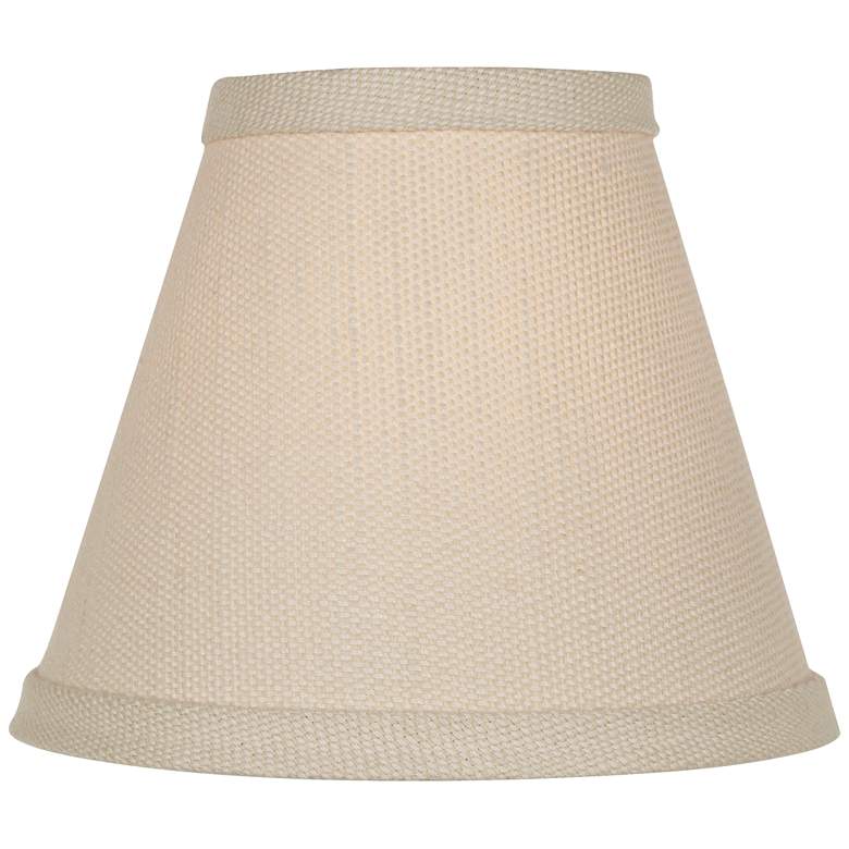 Image 4 Beige Linen Chandelier Clip Shades 3x6x5 (Clip-On) Set of 4 more views