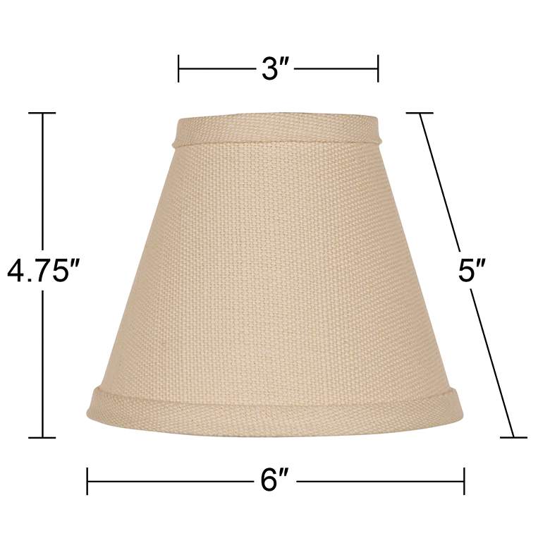 Image 7 Beige Linen Chandelier Clip Shades 3x6x5 (Clip-On) Set of 4 more views