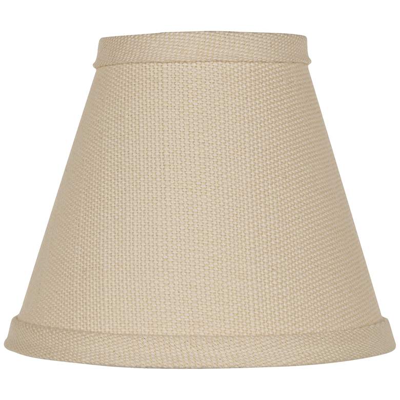 Image 3 Beige Linen Chandelier Clip Shades 3x6x5 (Clip-On) Set of 6 more views