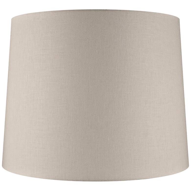 Image 1 Beige Linen Drum Extra Tall Lamp Shade 16x18x14 (Spider)