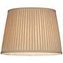 2_Beige Linen Drum Knife Pleat Shade 11x14x10 (Spider) more views
