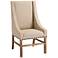Beige Linen Fabric Side Chair